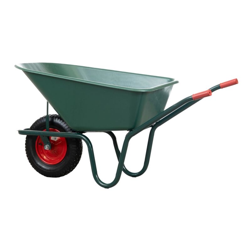 foto del prodotto carriola da giardino eurogarden con vasca in pvc da 100 litri e telaio in acciaio