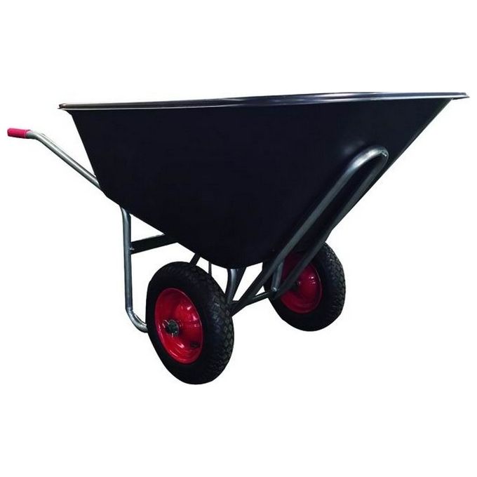 foto del prodotto carriole vigor big 2 ruote vasca nera plastic lt. 240 per giardinaggio e manutenzione da giardino