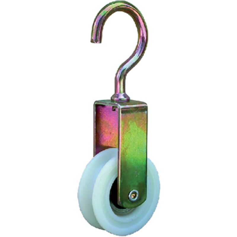 foto del prodotto carrucola con cuscinetto ruota in nylon 40 mm stendibiancheria filo panni in acciaio tropicalizzato