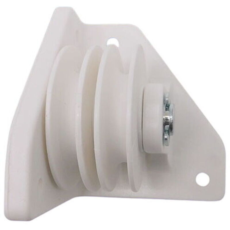 foto del prodotto carrucola per pergola micel tld20 nylon 7,3 x 7,3 x 8 cm laterale bianco