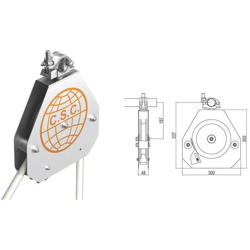 foto del prodotto carrucola sollevamento di sicurezza freno autobloccante portata 50kg mistral