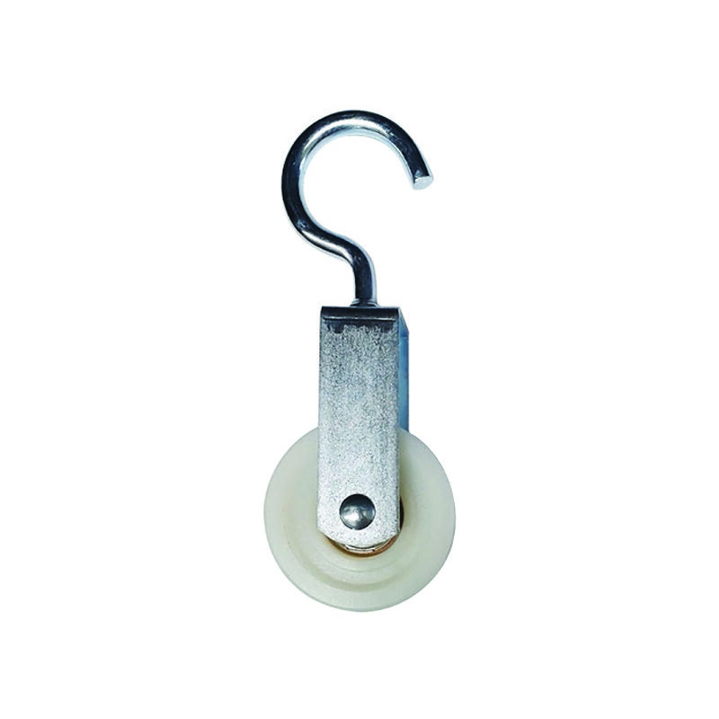 foto del prodotto carrucole con gancio ruota nylon con cuscinetto mm.50