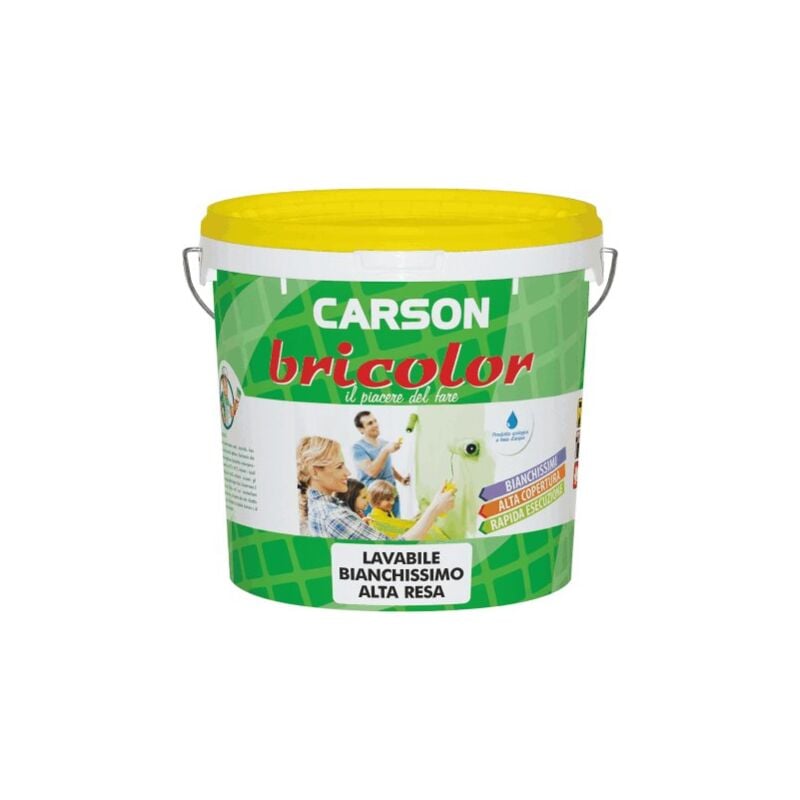 foto del prodotto carson idropittura lavabile bianchissimo bricolor 14 lt