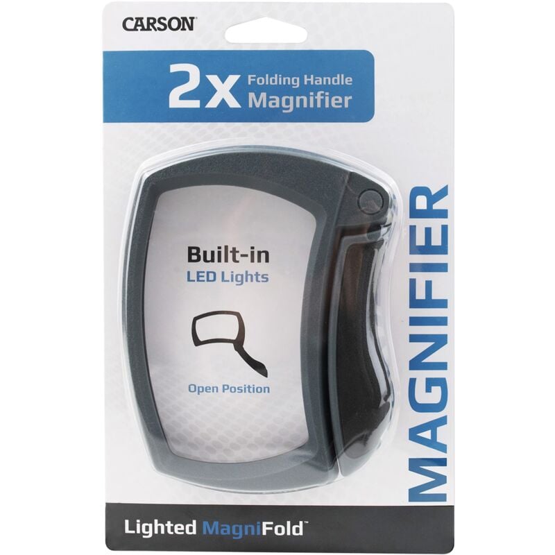foto del prodotto carson magnifold lente d ingrandimento 2x con luce led e manico ripiegabile
