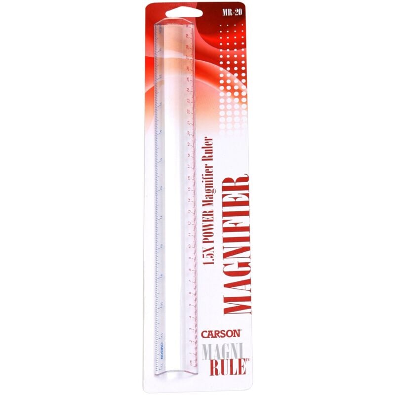 foto del prodotto carson magnirule lente d ingrandimento 1,5x a barra 1.5x con righello da 30 cm