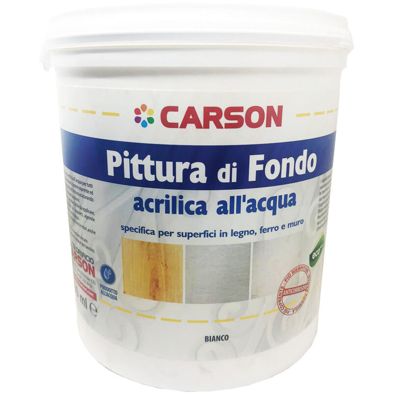 foto del prodotto carson primer pittura di fondo acrilica all acqua per legno ferro muro bianco 2,5 lt