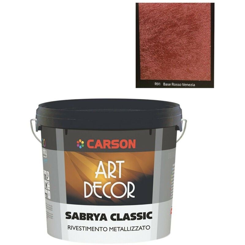 foto del prodotto carson sabrya classic decorativo effetto sabbiato metallico 2,5 litri rosso venezia