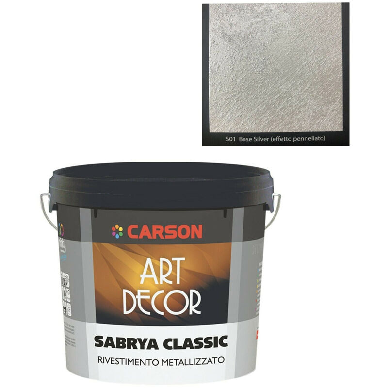 foto del prodotto carson - sabrya classic decorativo effetto sabbiato metallico 2,5 litri - silver