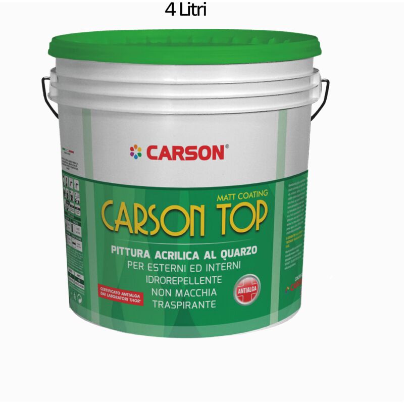 immagine 0 del prodotto carson top acrilico al quarzo 4l antimuffa idrorepellente, bianco opaco
