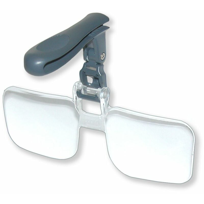 foto del prodotto carson visormag lente d ingrandimento 2x a mani libere con clip per cappelli, lenti ribaltabili e custodia protettiva inclusa, ideale per pesca e