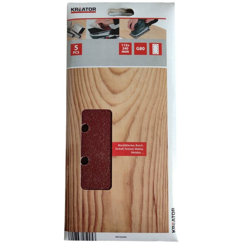 foto del prodotto carta abrasiva 115x240 g. 80 pz 5 per levigatrice