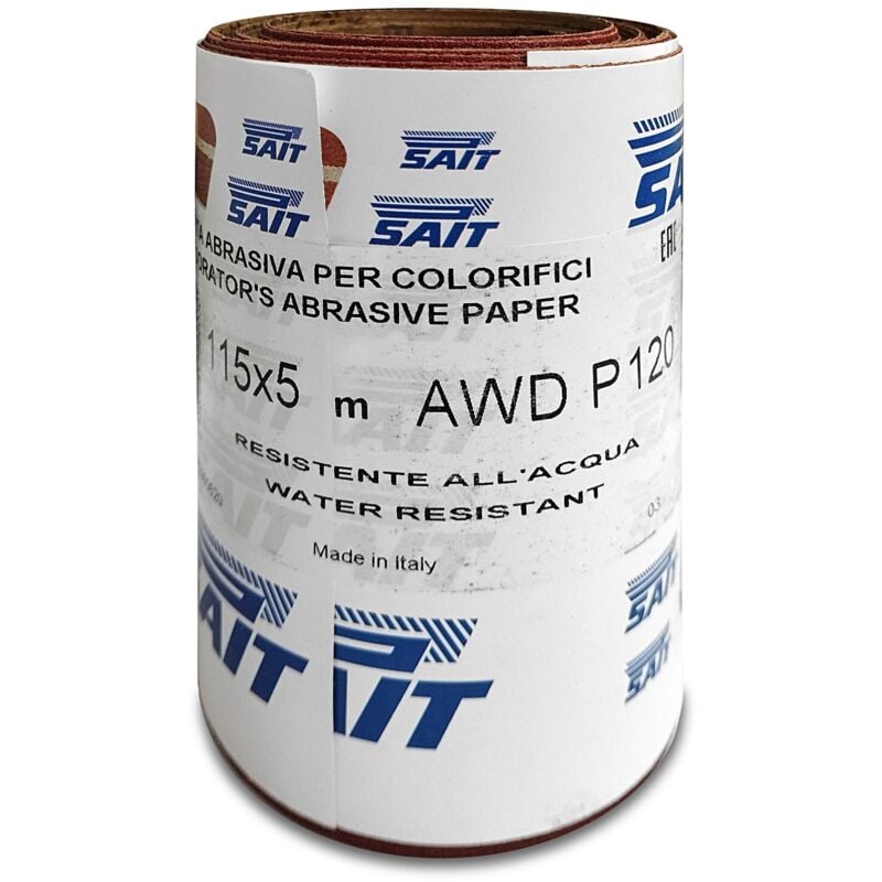 foto del prodotto carta abrasiva 115x5 mt grana 120 sait