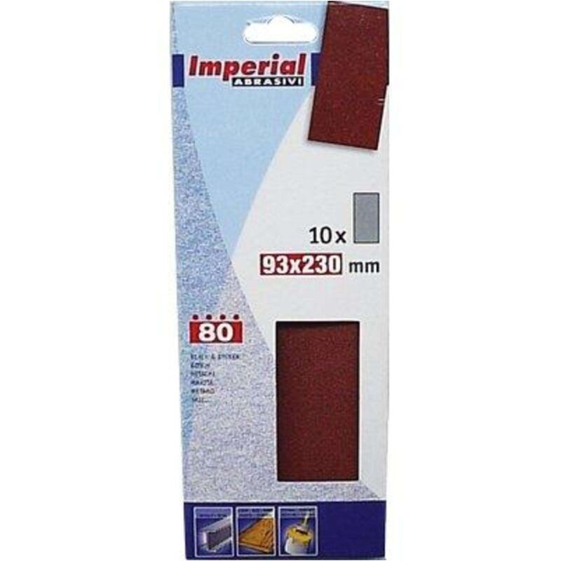 foto del prodotto carta abrasiva a fogli imperial grana 180 mm 93x230 cf pz 10 4 confezione