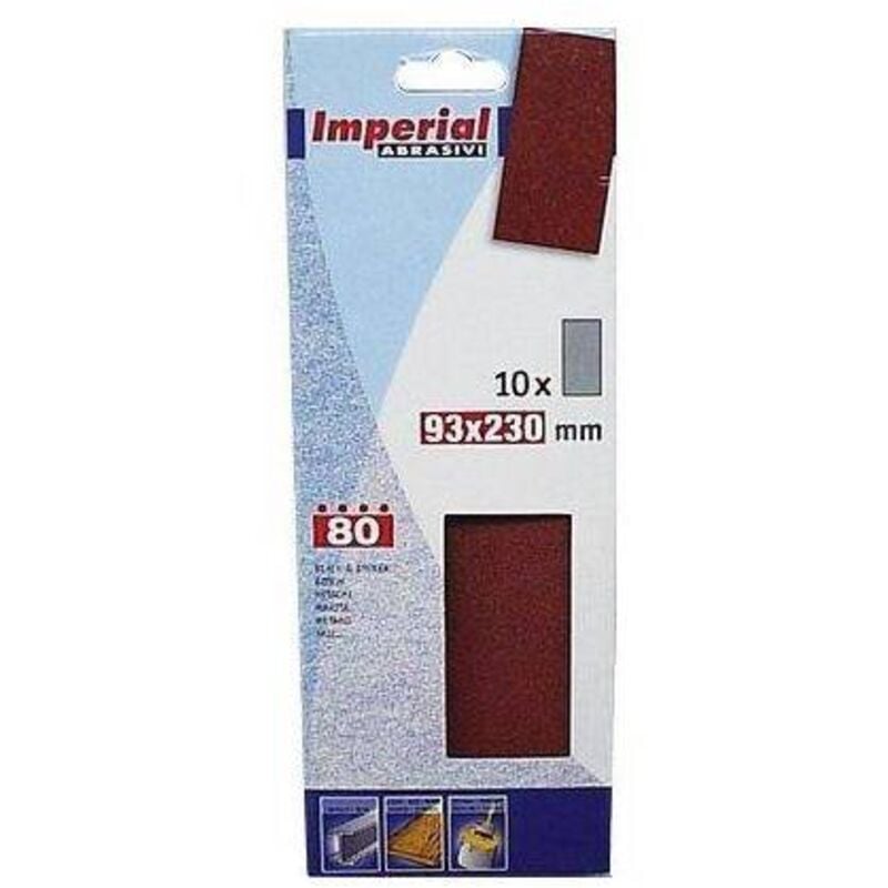 foto del prodotto carta abrasiva a fogli imperial grana 180 mm 93x230 cf pz 10