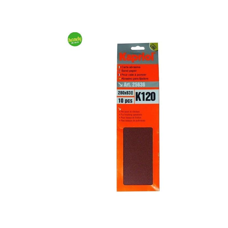 foto del prodotto carta abrasiva per frattone kapriol k120 pz10