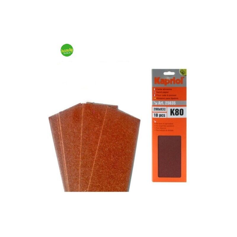 foto del prodotto carta abrasiva per frattone kapriol k80 pz10