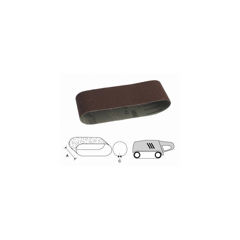 foto del prodotto carta abrasiva per levigatrice a nastro 100x610 mm grana 120 cf. 3pz maurer