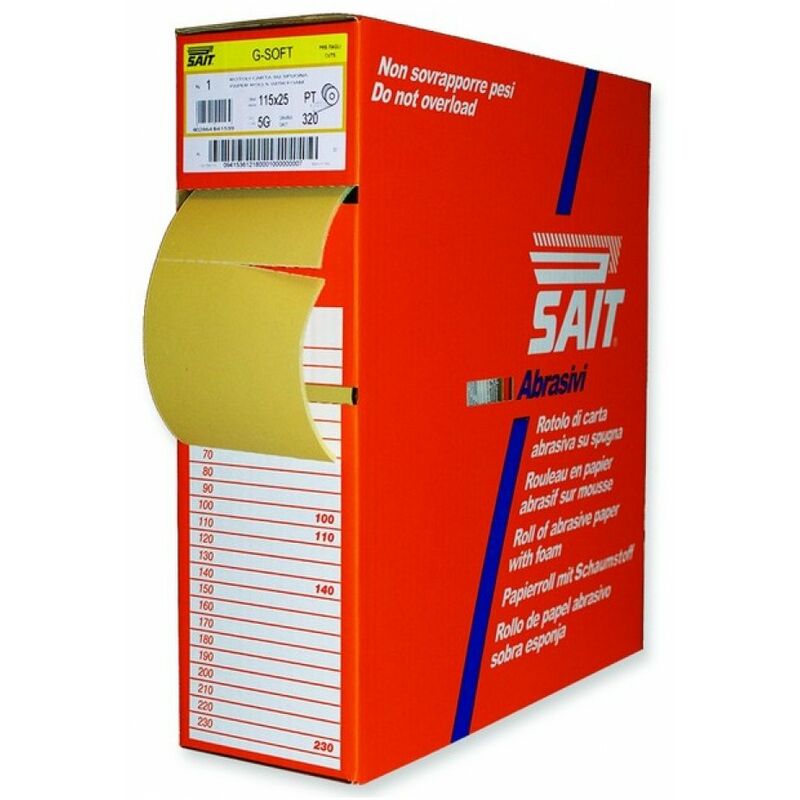 foto del prodotto carta abrasiva ri saitac sof 5g 115 mm x 25 metri grana 320