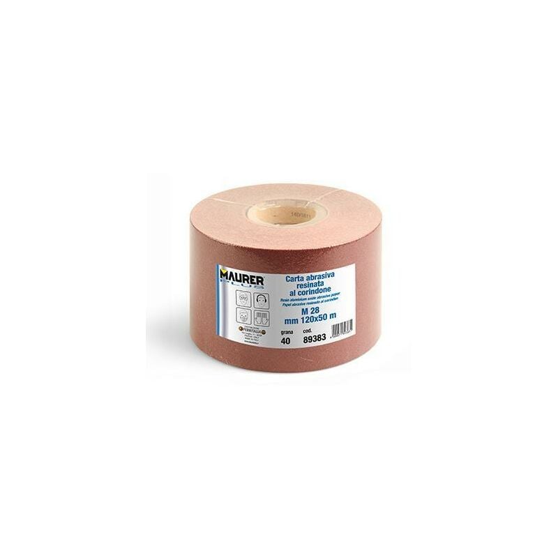foto del prodotto carta abrasiva rotolo maurer plus m28 gr 80 120mm 50mt