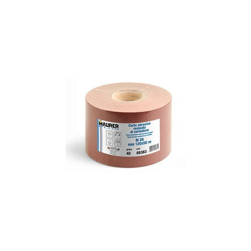 foto del prodotto carta abrasiva rotolo maurer plus m28 gr100 120mm 50mt