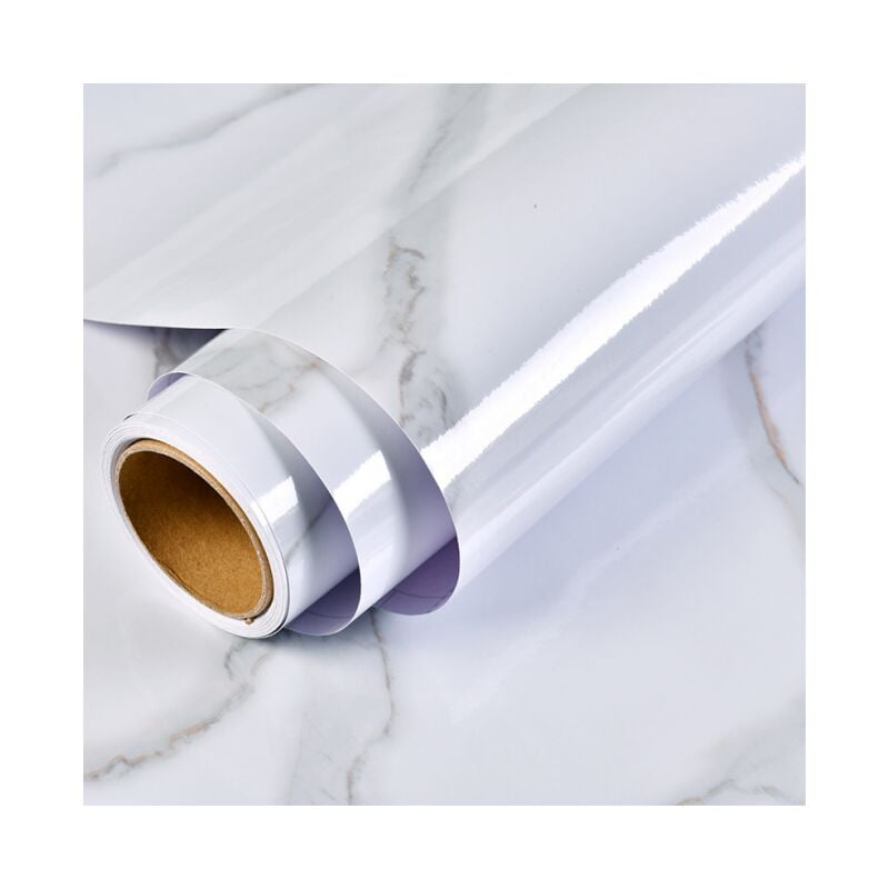 foto del prodotto carta adesiva per mobili in marmo 60 cm x 500 cm carta da parati autoadesiva grigia bianca pellicola adesiva impermeabile per ripiani cucina bagno