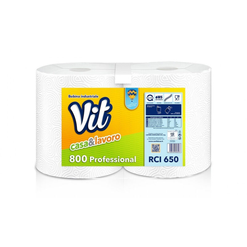 foto del prodotto carta asciugatutto a 2 veli 800 strappi - blister da 2 rotoli