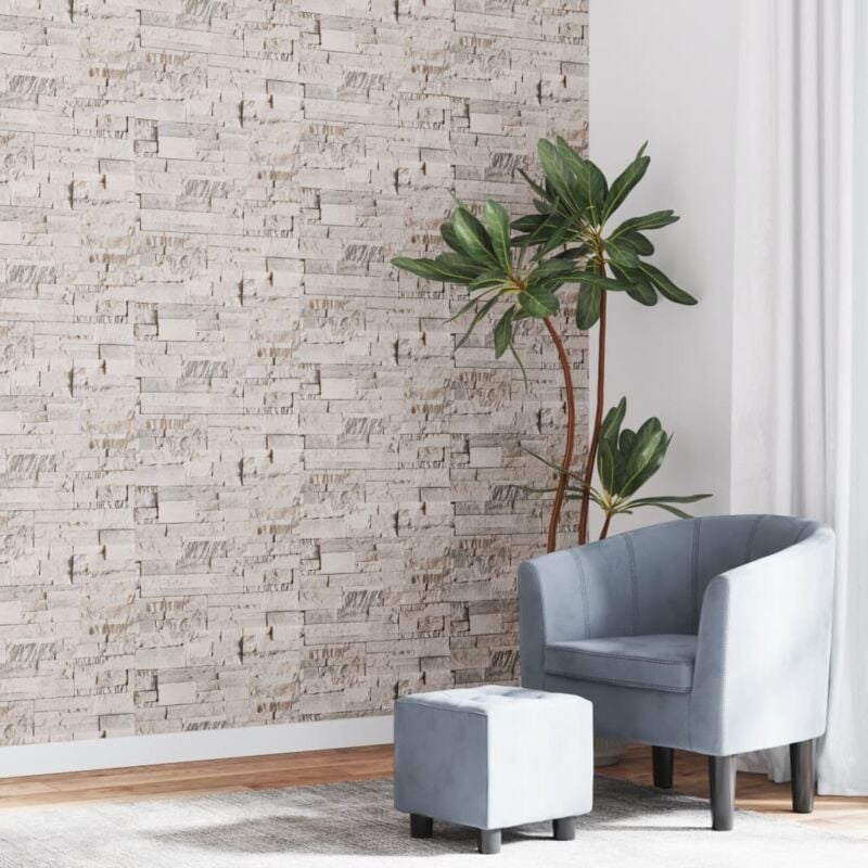foto del prodotto carta da parati 3d effetto pietra crema 10x0,53 m non tessuto vidaxl