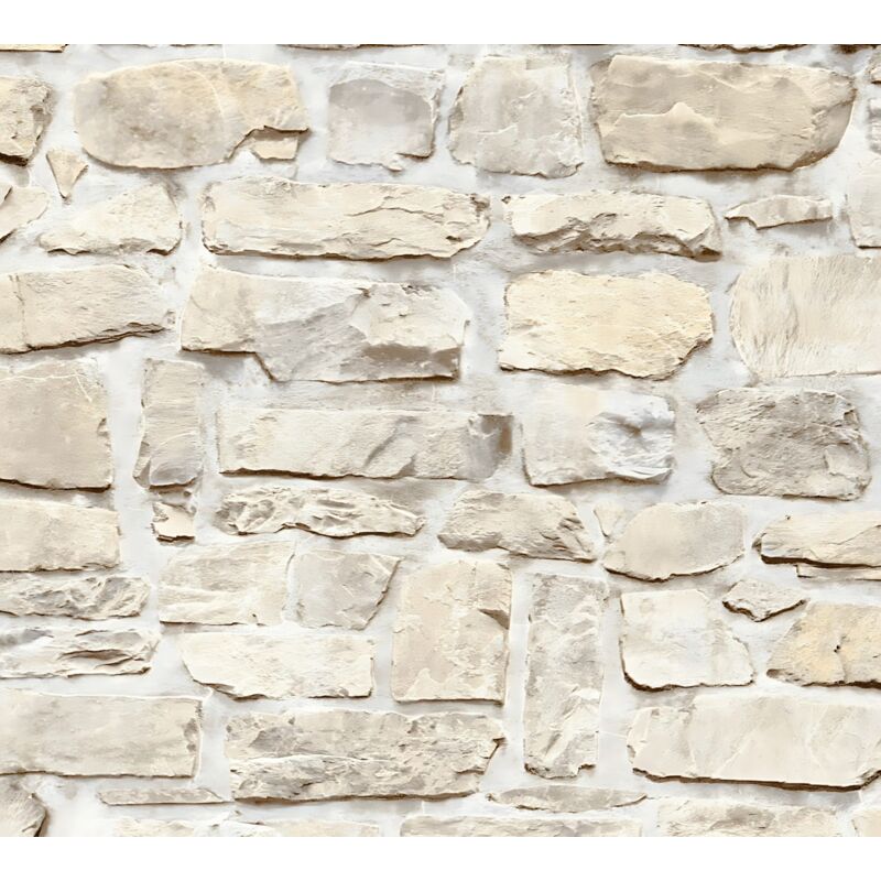 foto del prodotto carta da parati a pietre e mattonelle profhome 363703 carta da parati tnt liscia con elementi di natura opaca beige giallo 5,33 m2