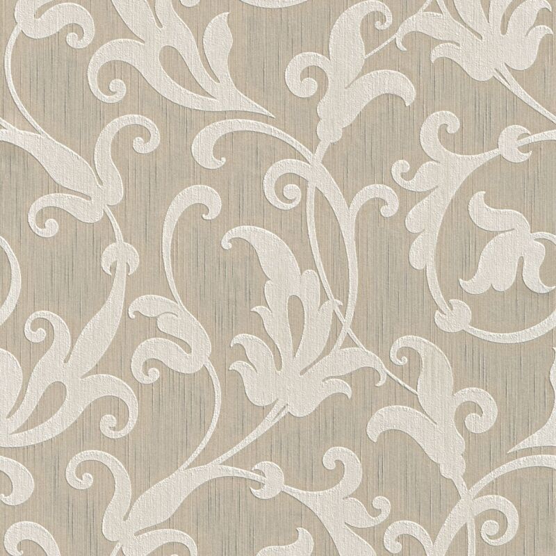 foto del prodotto carta da parati aspetto tessile profhome 954901 carta da parati tessile strutturata con aspetto tessile opaca beige argento 5,33 m2