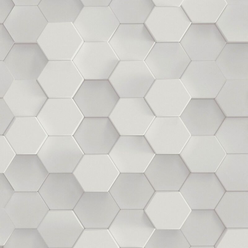 foto del prodotto carta da parati cucina e bagno profhome 387231 carta da parati tnt goffrata a caldo liscia con forme geometriche opaca grigio bianco 5,33 m2