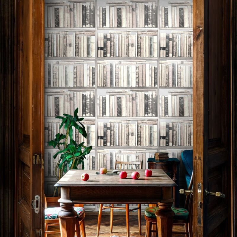 foto del prodotto carta da parati libri bianchi in fogli di carta, 250x200cm
