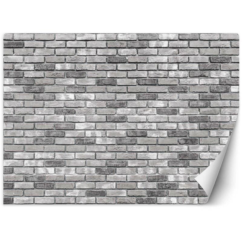 foto del prodotto carta da parati, muro di mattoni grigio 300x210