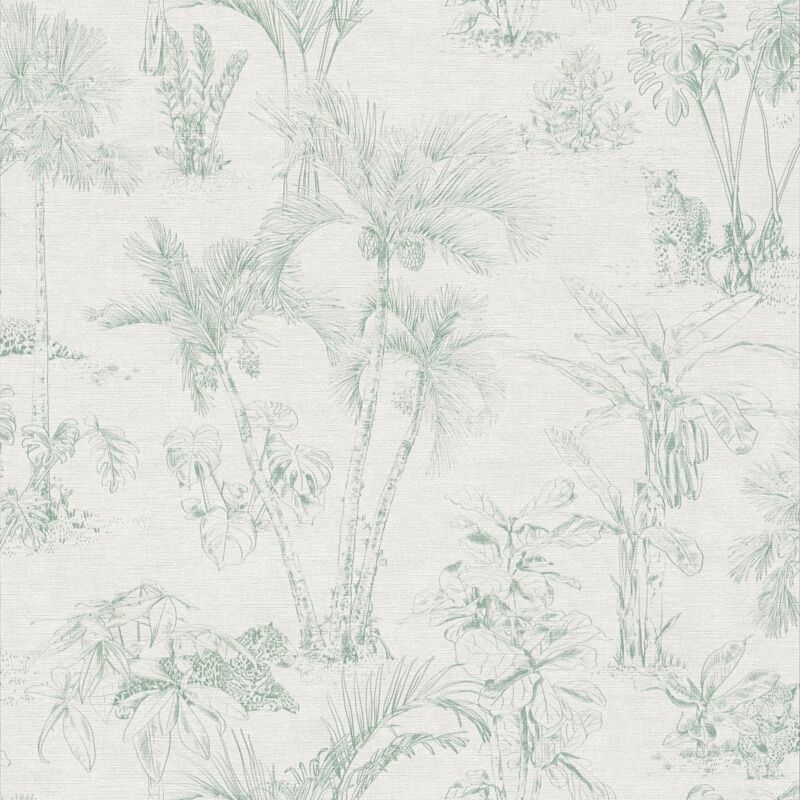 foto del prodotto carta da parati natura profhome 380212 carta da parati tnt leggermente strutturata con elementi di natura opaca grigio verde 5,33 m2