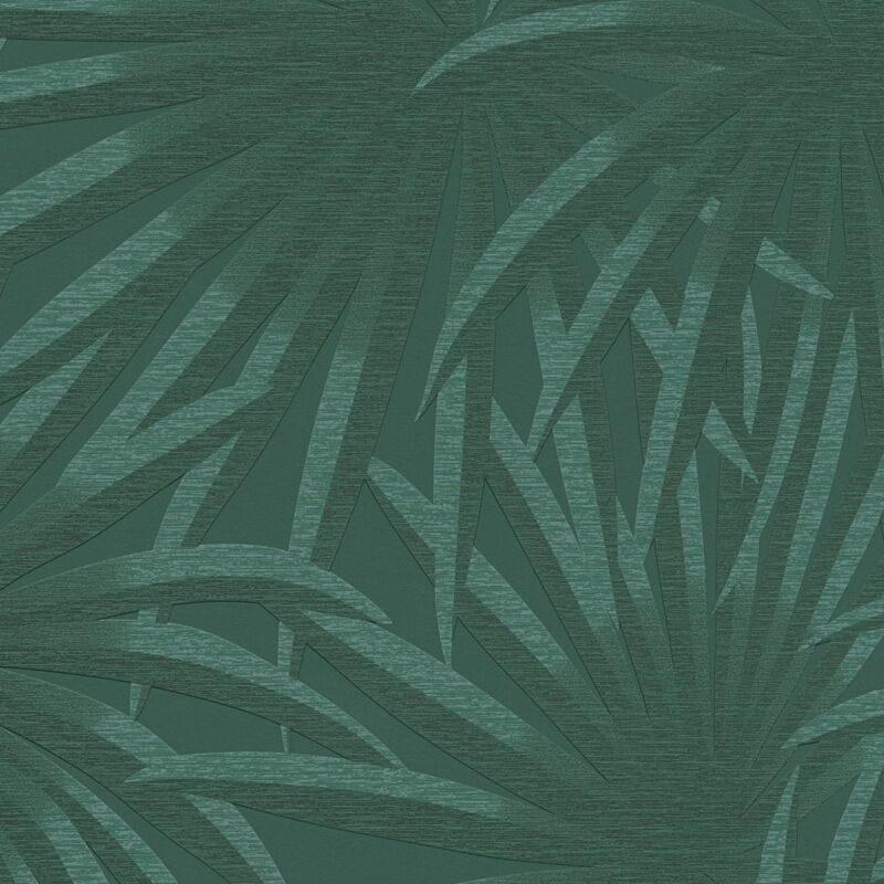 foto del prodotto carta da parati natura profhome 393383 carta da parati tnt strutturata con ornamenti floreali opaca verde verde-smeraldo 5,33 m2