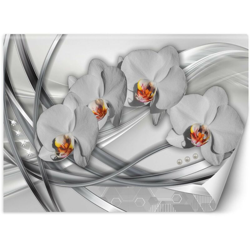 foto del prodotto carta da parati, orchidee astratte - 350x245