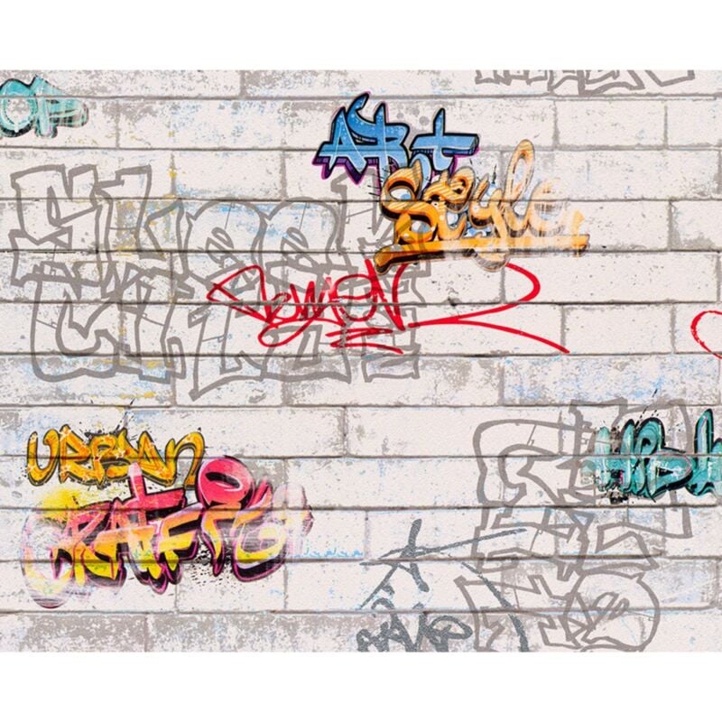 foto del prodotto carta da parati parato carta muro graffiti