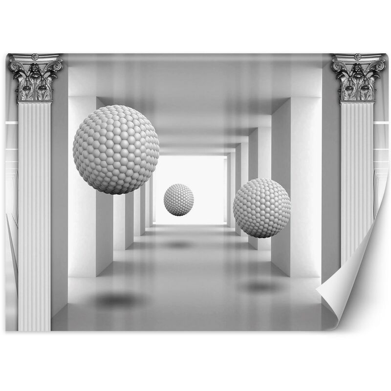 foto del prodotto carta da parati, tunnel 3d sfere ottiche 400x280