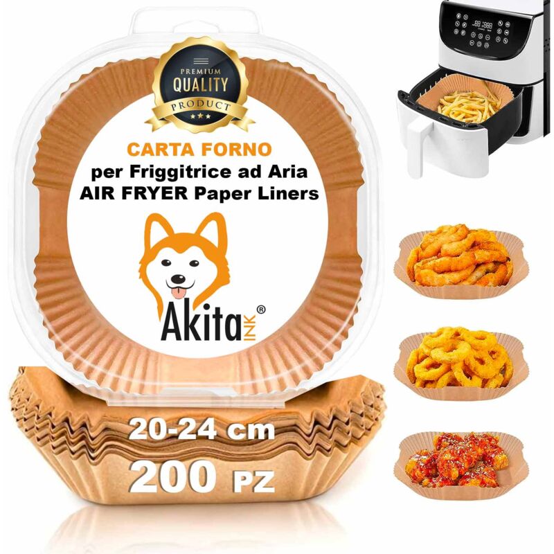 foto del prodotto carta friggitrice aria 200 fogli antiaderenti 20 24cm