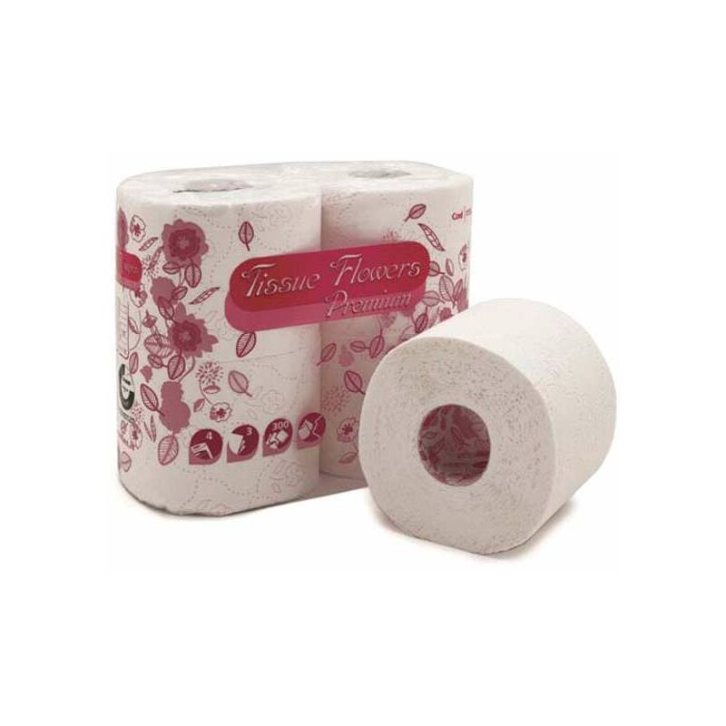 foto del prodotto carta igienica 3v flowers premium pz 4 celtex