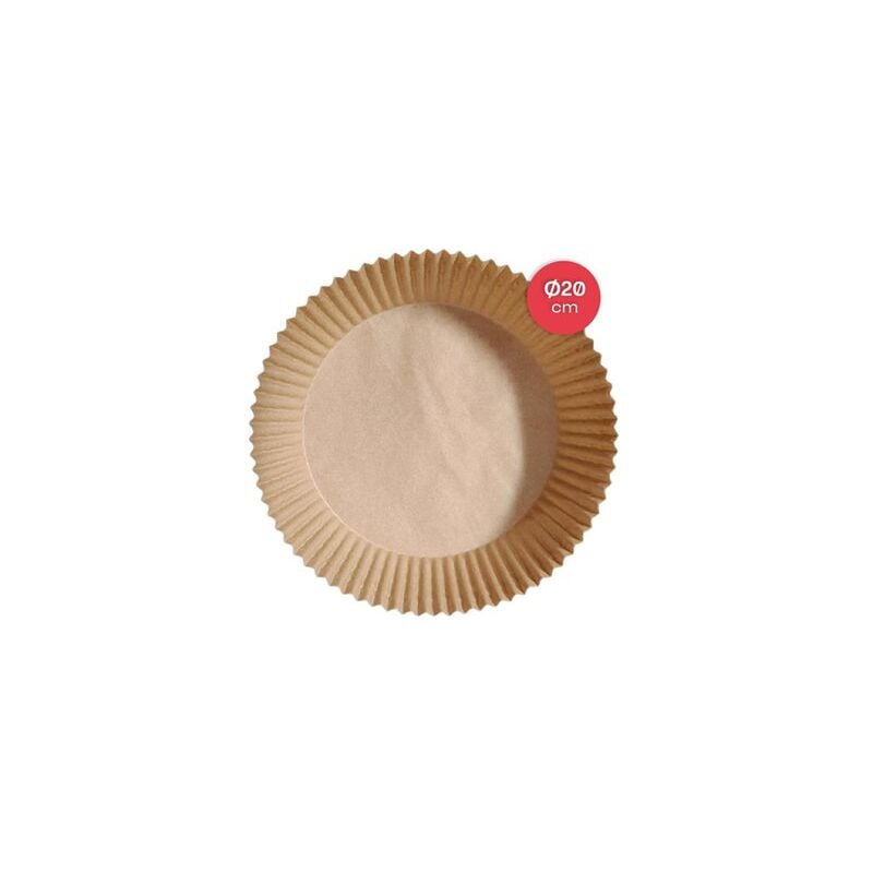 foto del prodotto carta rotonda per friggitrice ad aria 20 cm confezione da 100 unit 