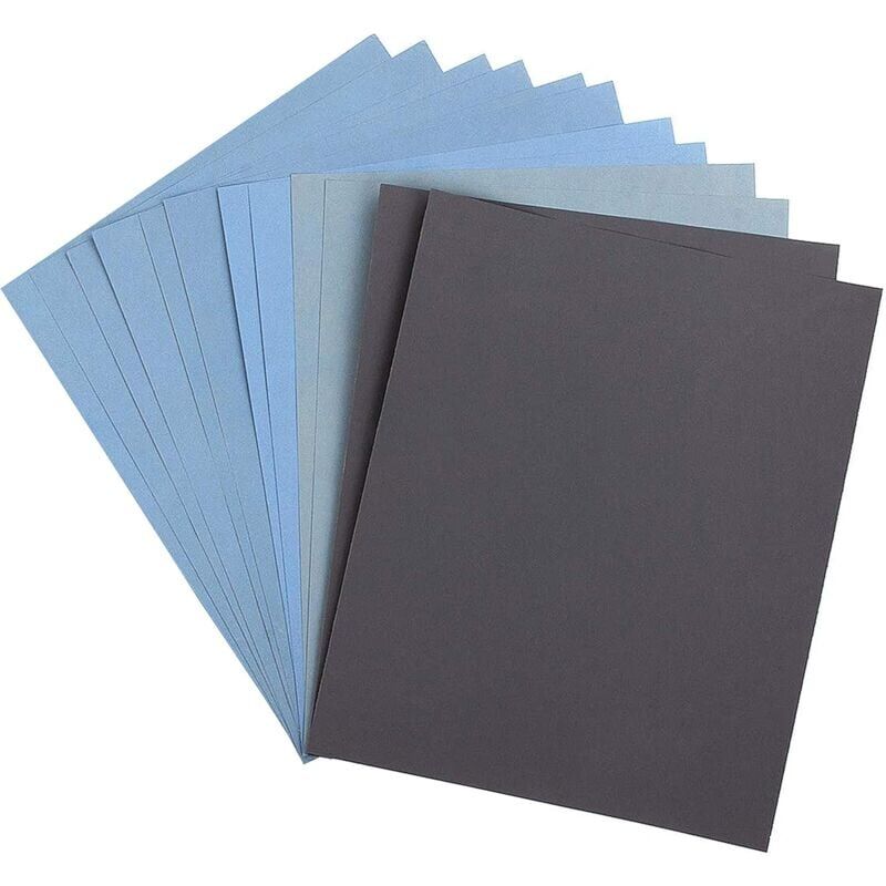 foto del prodotto carta vetrata 1000 1500 2000 3000 4000 5000 carta vetrata a grana secca 9 x 11 per levigare legno, metallo e lucidare auto