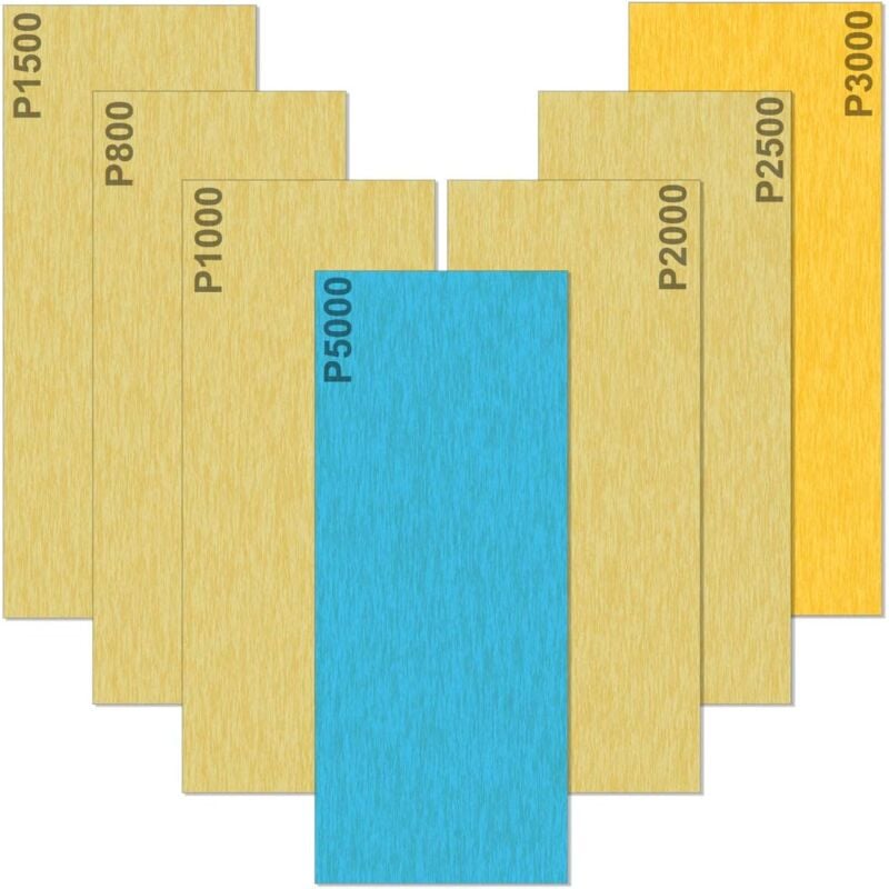 foto del prodotto carta vetrata 5000 3000 2500 2000 1500 1000 800 carta vetrata a umido e a secco, utilizzata per lucidare metallo, legno, automobili, 35 carta 9 x 3,6
