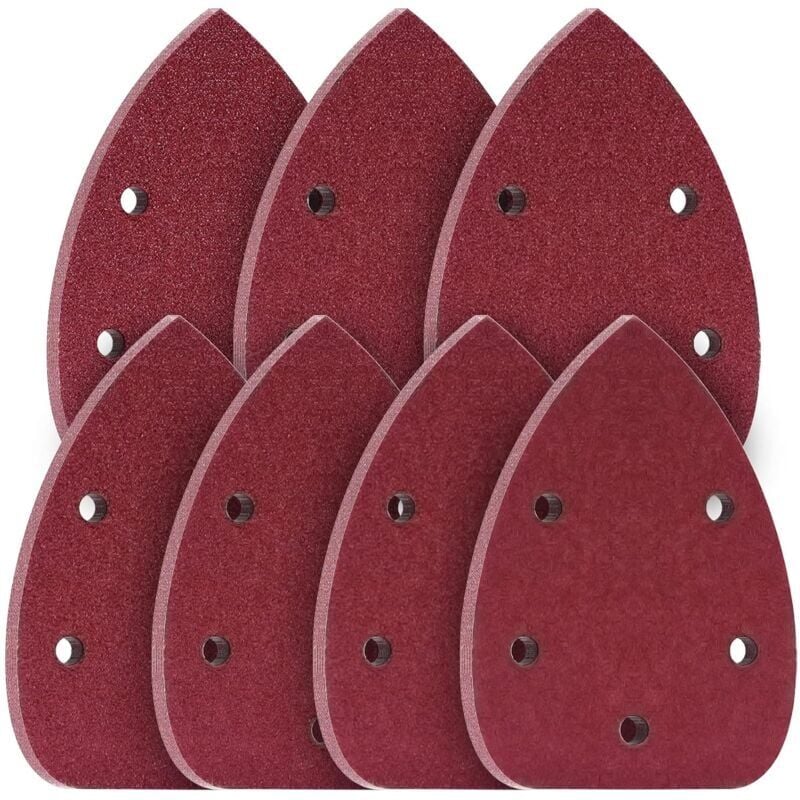 foto del prodotto carta vetrata triangolare 10 x 40/60/80/120/180/240/400 disco abrasivo triangolare 70 pezzi per levigatrice