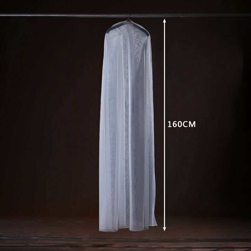 foto del prodotto cartamundi copertura antipolvere in tulle morbido trasparente per abbigliamento da casa, abito da sposa, protezione per abito da sposa, filato di