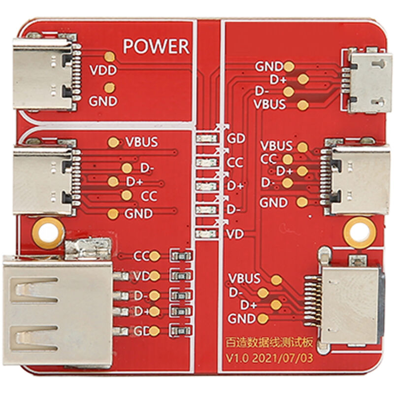 foto del prodotto carte de test de charge, carte de test de charge pr cise, testeur de triade de c ble usb, dispositif de test de fil de donn es 3 en 1, micro pr cis