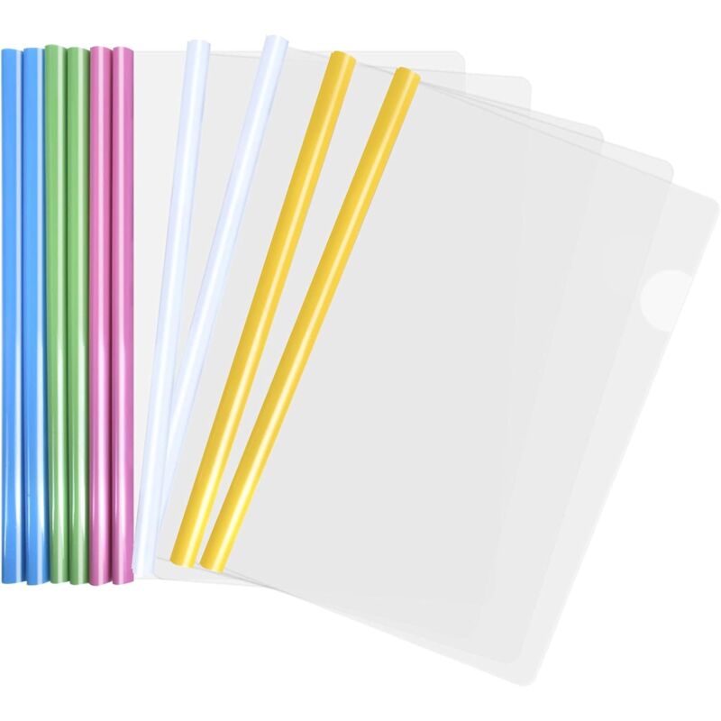 foto del prodotto cartella scorrevole in plastica da 10 pezzi presenta i tuoi file con facilit 5 colori