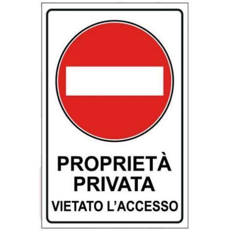 foto del prodotto cartelli proprieta' privata divieto di accesso conf. 10 pz