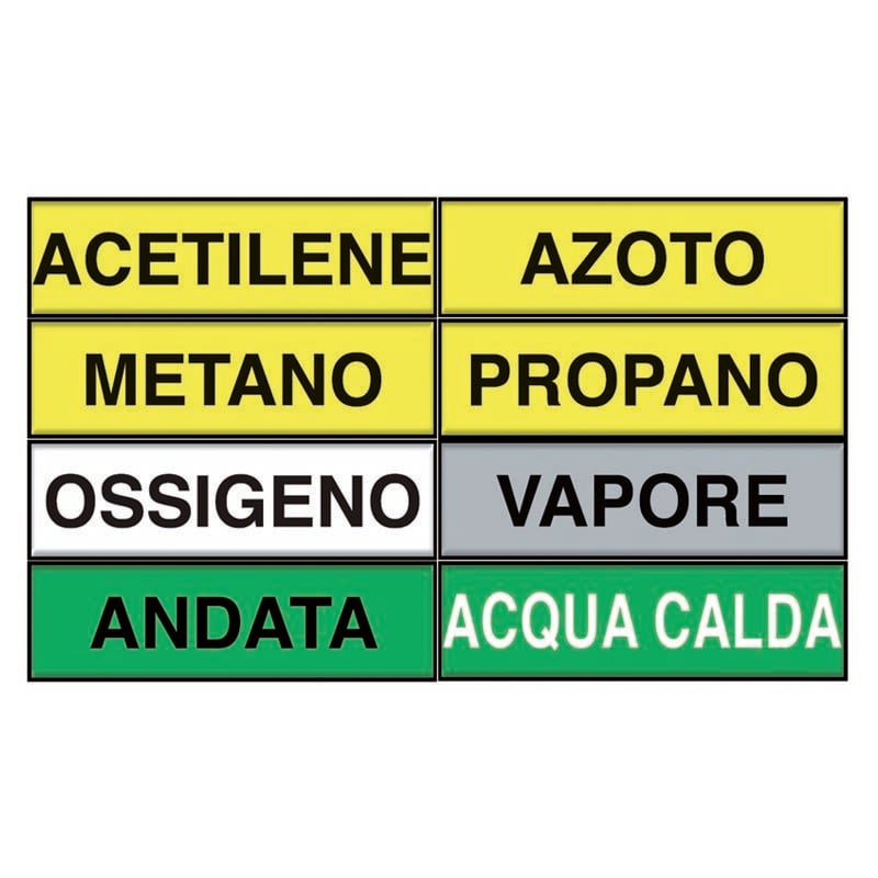 foto del prodotto cartelli segnaletici adesivi segnaletica adesiva 290x30 ossigeno fondo bianco
