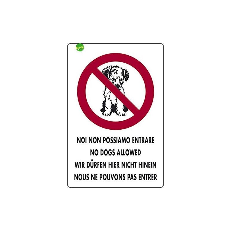 foto del prodotto cartello 3m no dogs allowed 30 x 20 cm