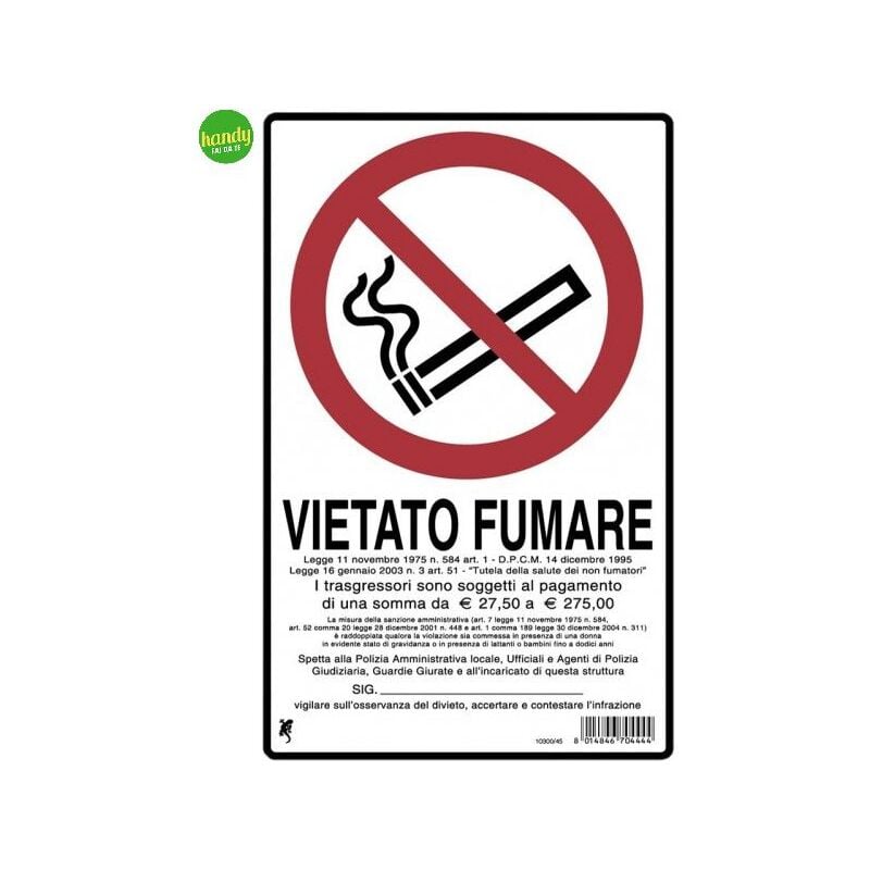 foto del prodotto cartello 3m vietato fumare 30 x 20 cm